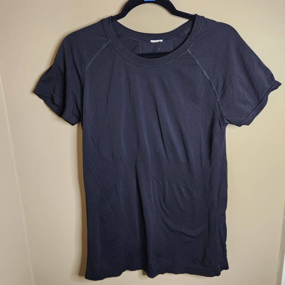 Athleta Momentum Seamless Tee Black Size Large